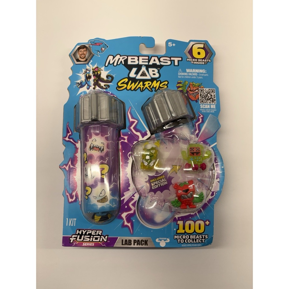 MrBeast Lab Swarms Hyper Fusion Lab Pack 6 Micro Beasts Special Edition New